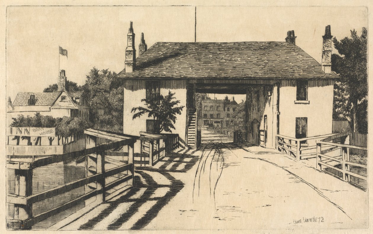 Fulham Bridge Tavern af Edwin Edwards