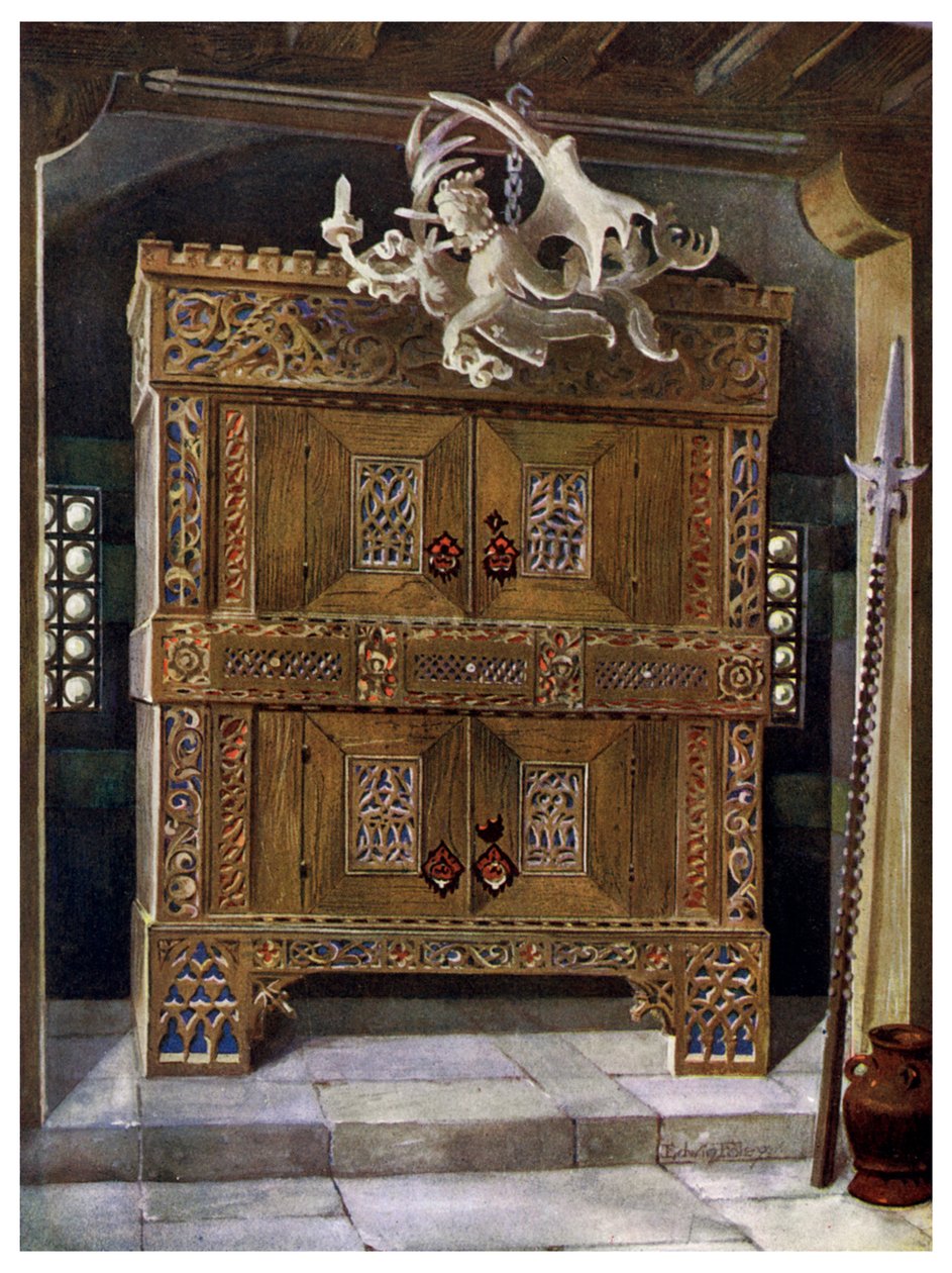 sengotisk schrank, 1910. af Edwin Foley