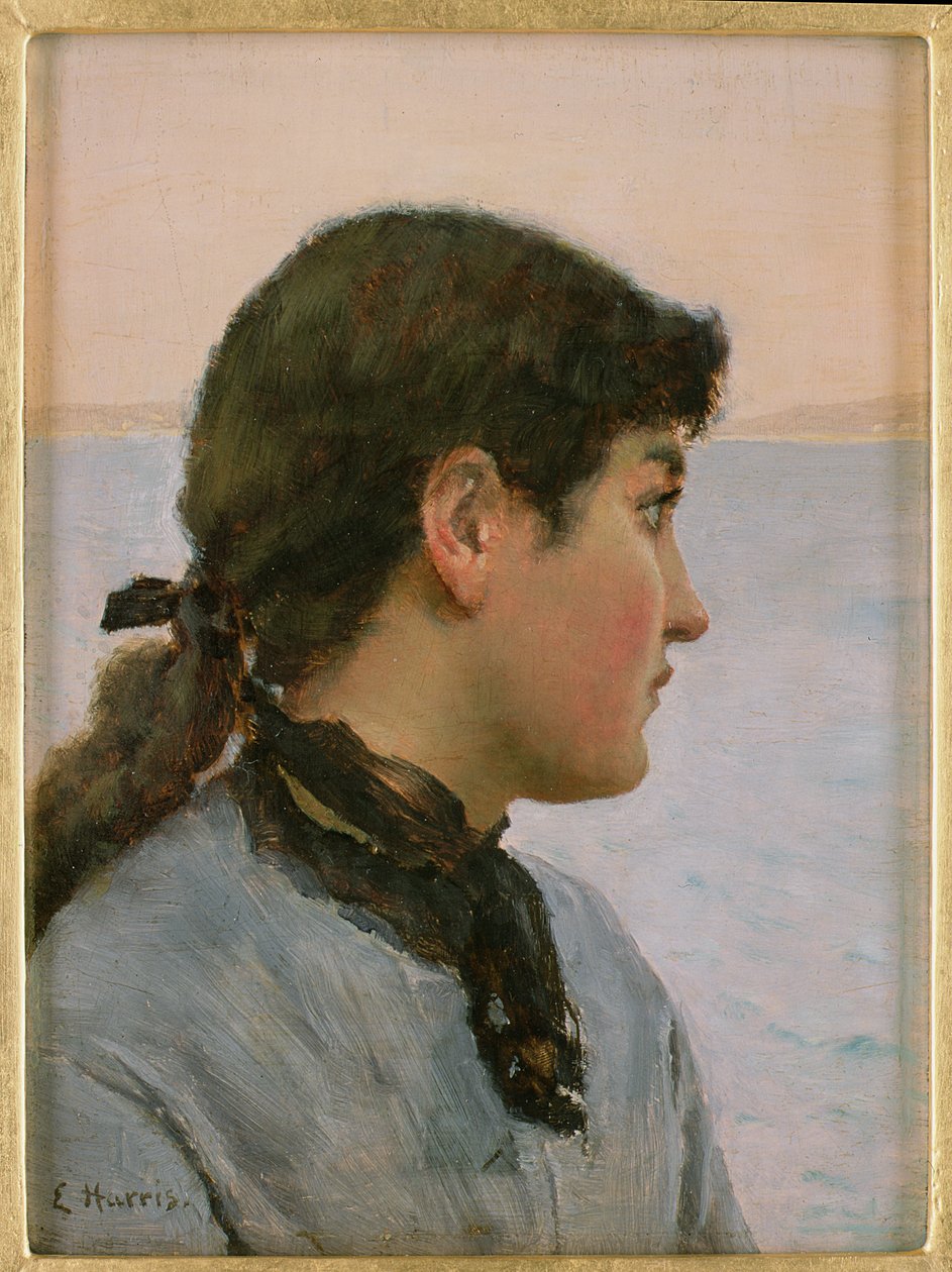 En fiskerpige, Newlyn af Edwin Harris