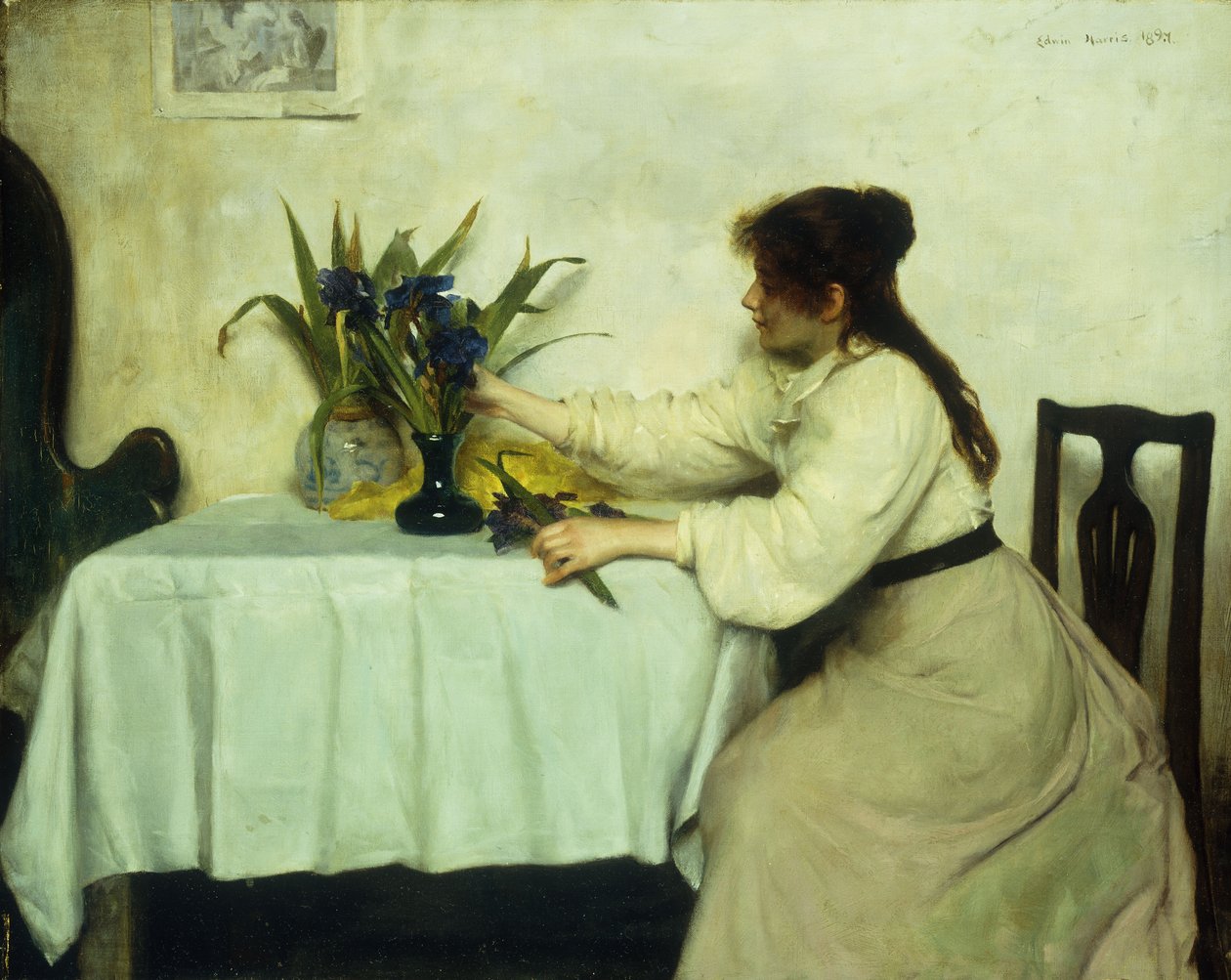 Arrangering af blomsterne, 1897 af Edwin Harris