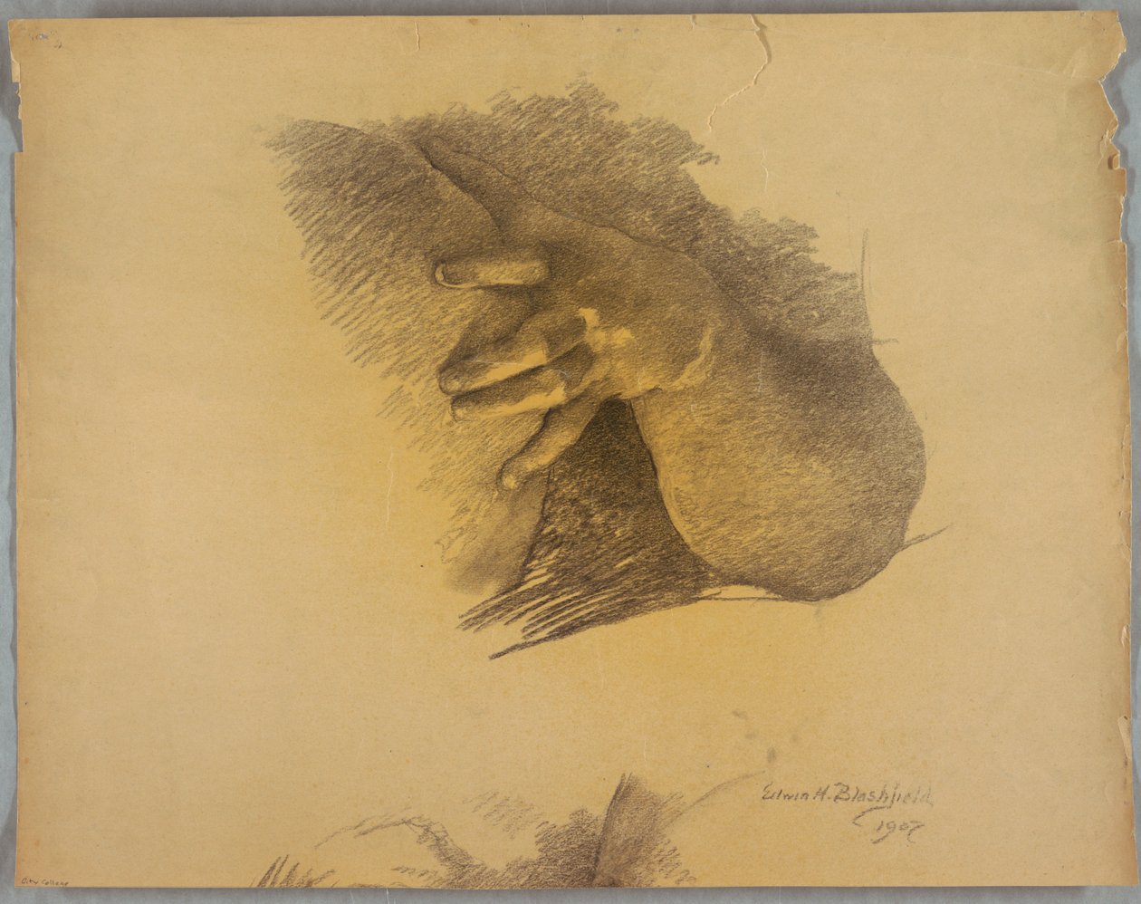 Studie af arm og hånd af Edwin Howland Blashfield