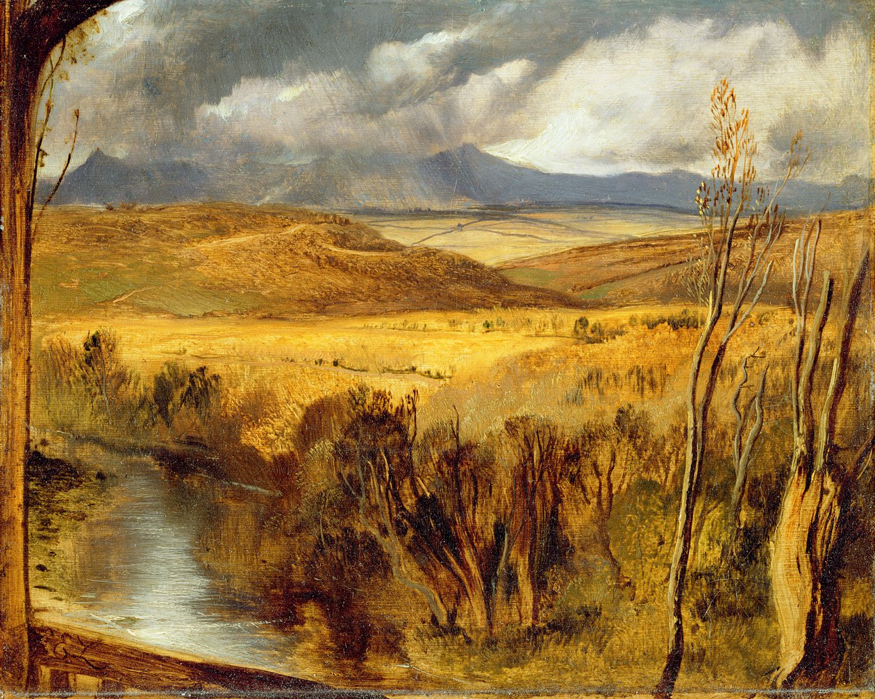 Et landskab i højlandet, ca.1825-35 af Edwin Landseer