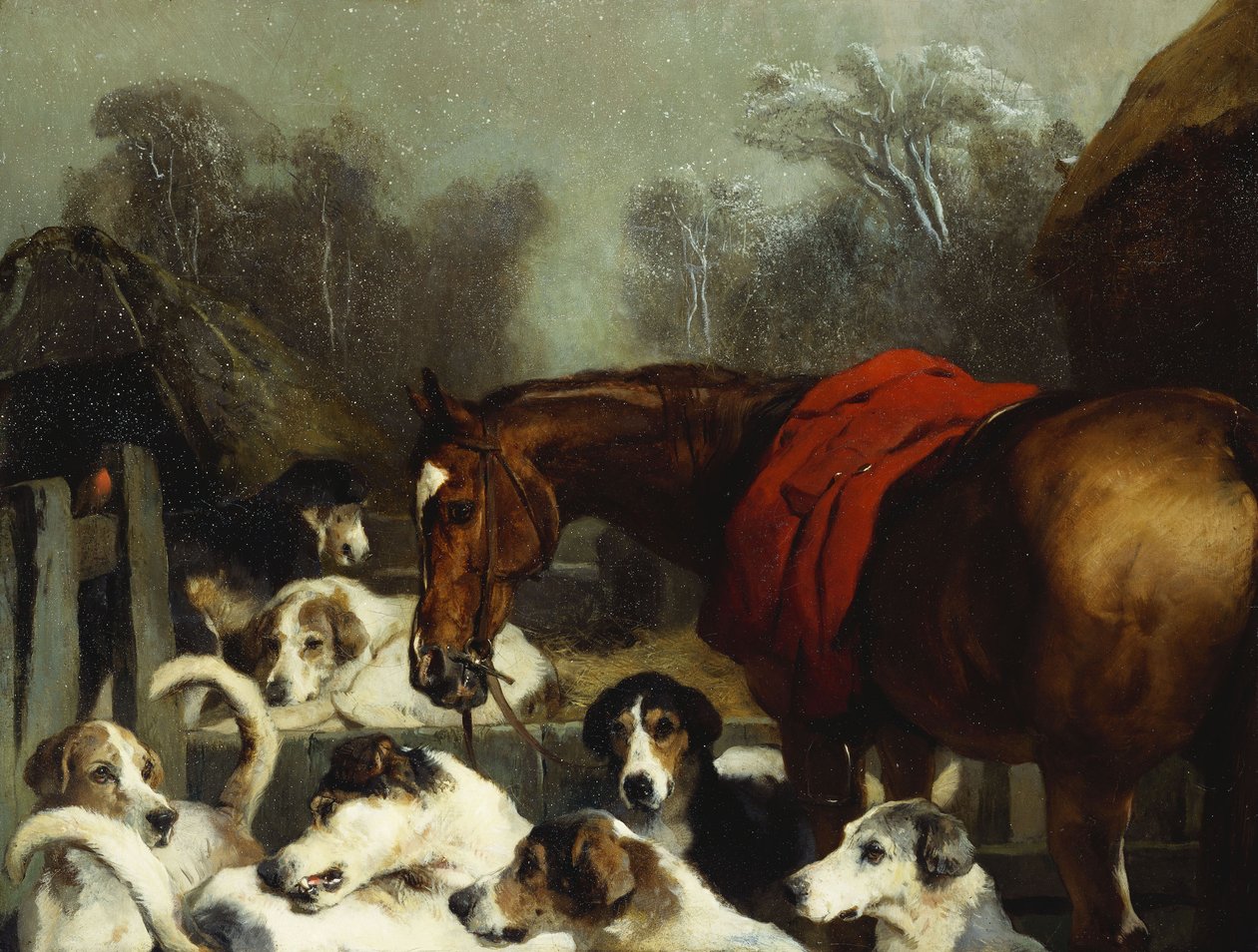 Ingen jagt før vejret går i stå af Edwin Landseer