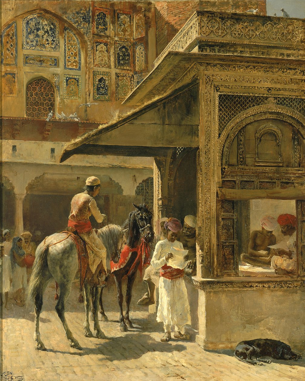 hinduistiske købmænd, ca. 1885. af Edwin Lord Weeks