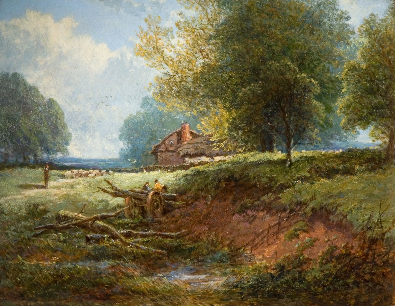 Engscene, 1880. af Edwin Taylor