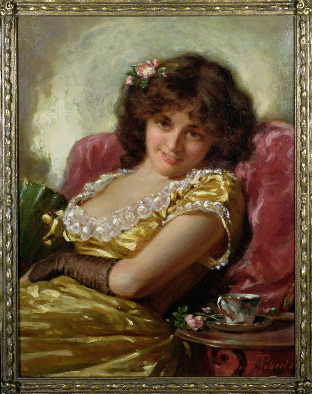 Portræt af en kvinde, ca. 1890 af Edwin Thomas Roberts