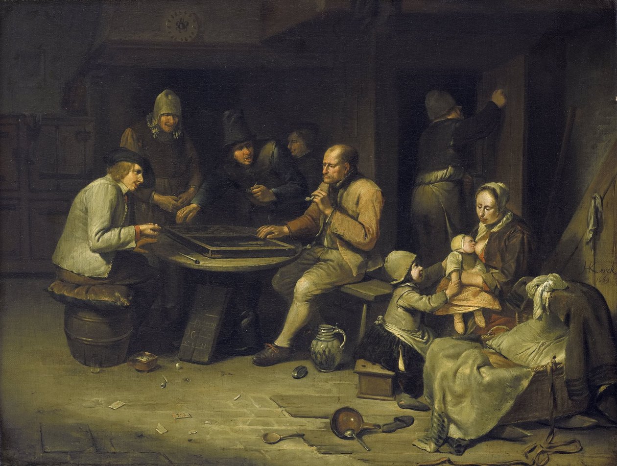 Ann Inn med backgammonspillere af Egbert van Heemskerck (I)