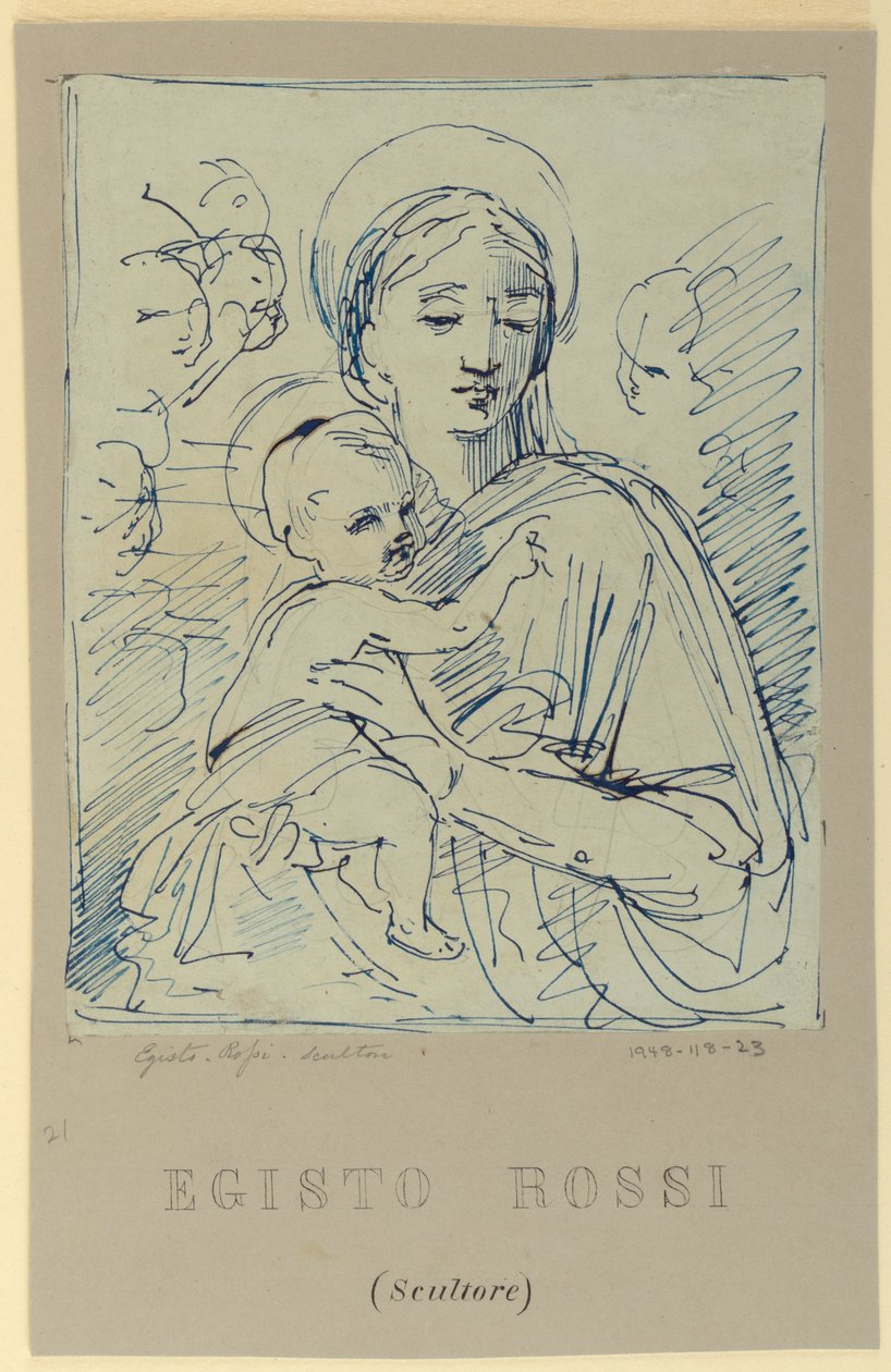 Madonna og barn af Egisto Rossi