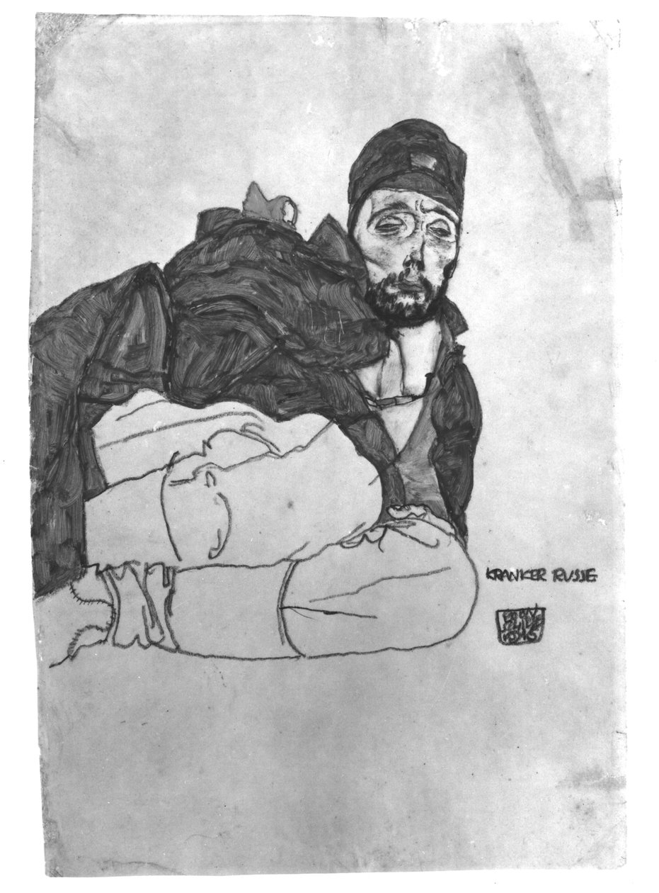 En syg russer, 1915 af Egon Schiele