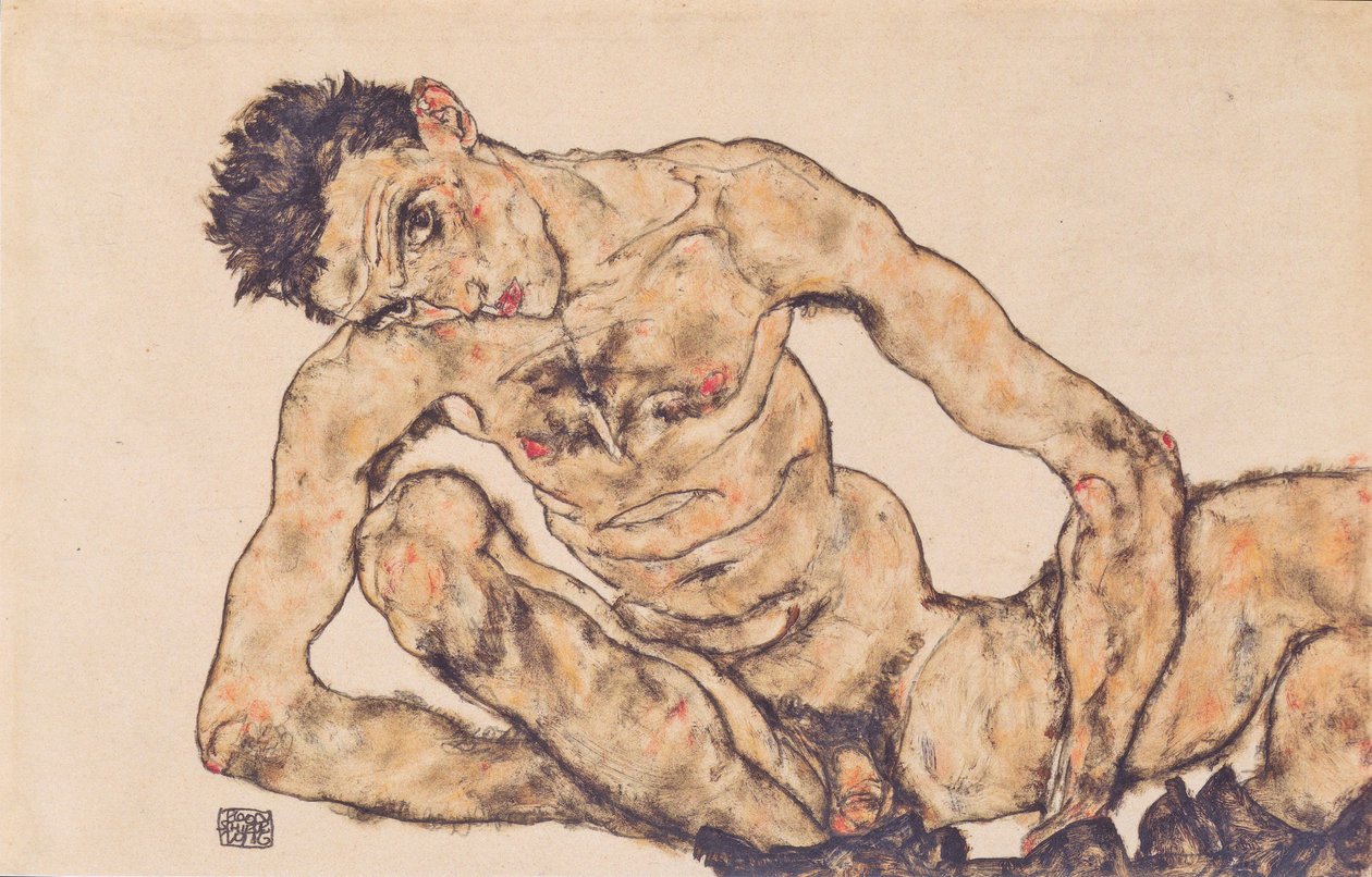 Aktselbstbildnis af Egon Schiele