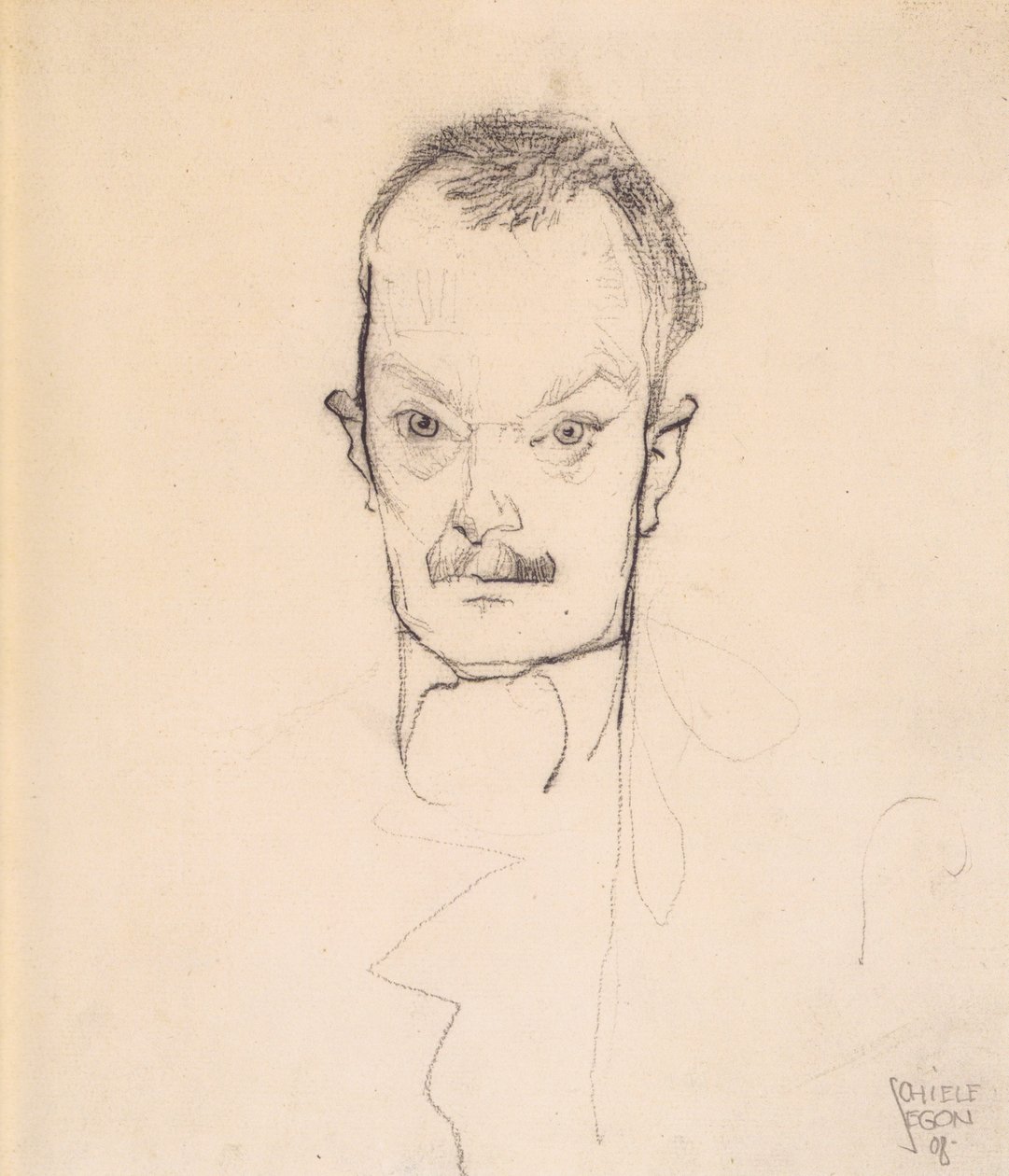Portræt af Arthur Roessler af Egon Schiele