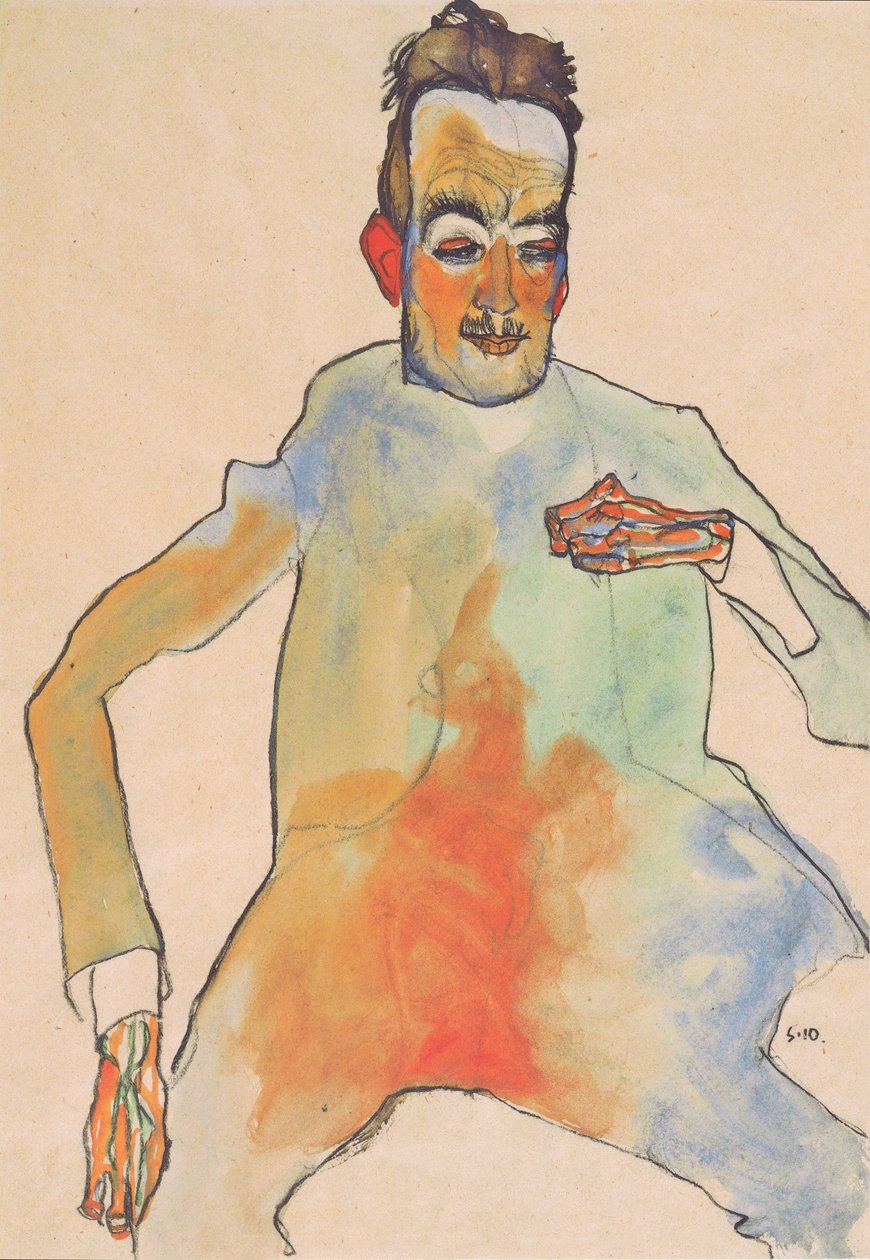 Cello -afspilleren af Egon Schiele