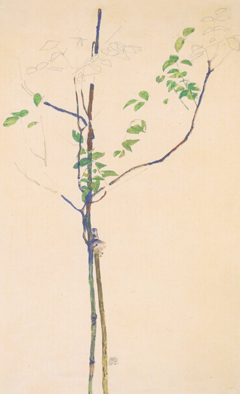 Unge unger med støtte af Egon Schiele