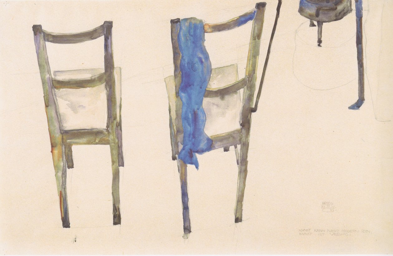 Kunst kan ikke være moderne, kunsten er evig af Egon Schiele