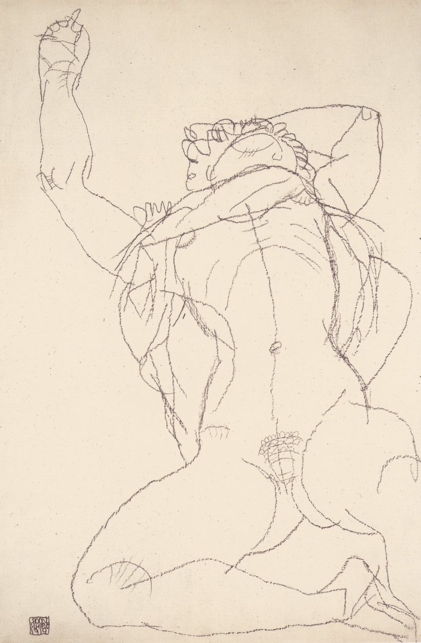 Løgn handling af Egon Schiele