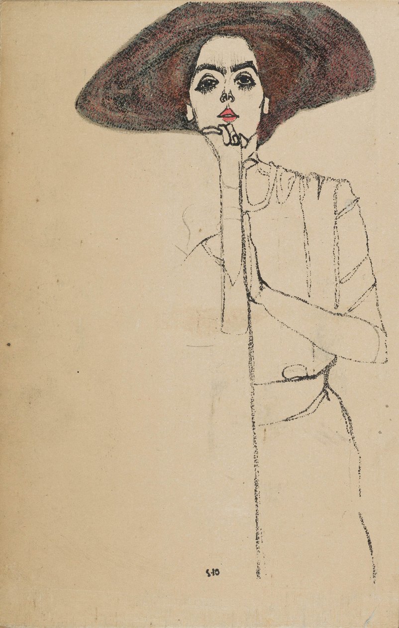 Portræt af en kvinde, 1910 af Egon Schiele