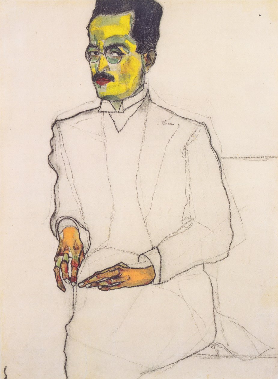Portræt af en herre af Egon Schiele