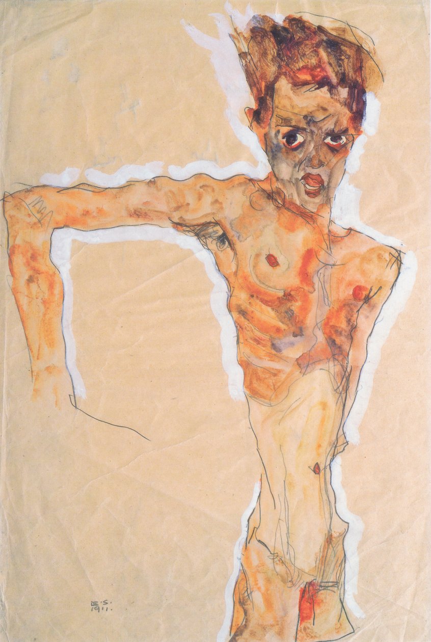 Selvportræt af Egon Schiele