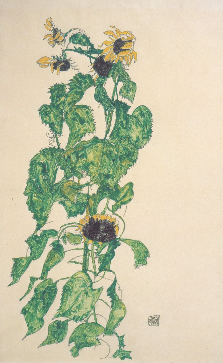 solsikker af Egon Schiele