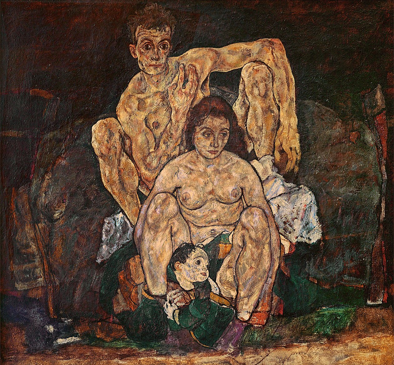 Familien, 1918 af Egon Schiele