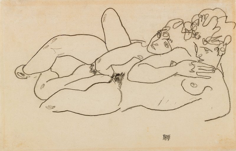 To filer ligger fladt af Egon Schiele