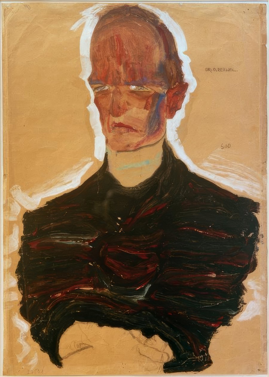 Portræt af Dr. Oskar Reichel af Egon Schiele