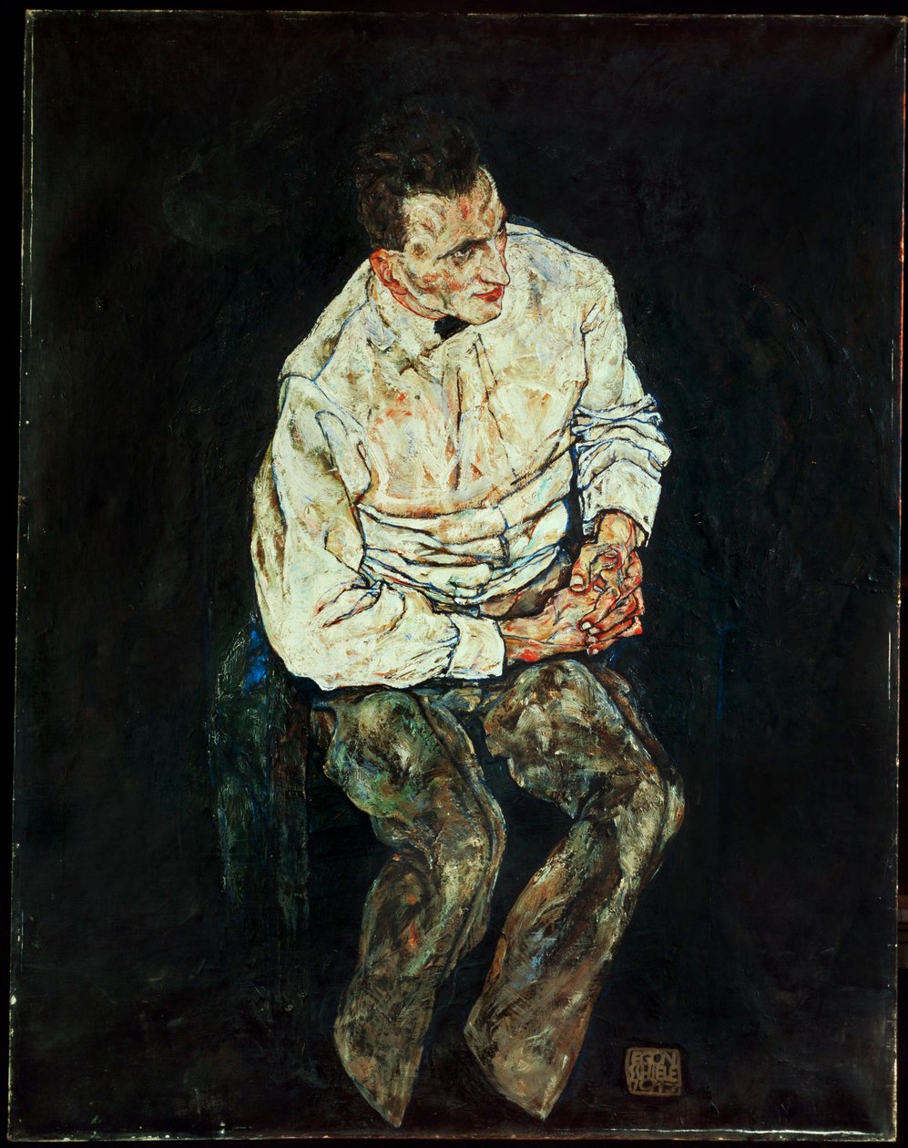 Portræt af Karl Gruenwald [Portræt Karl Gruenwald] ... af Egon Schiele