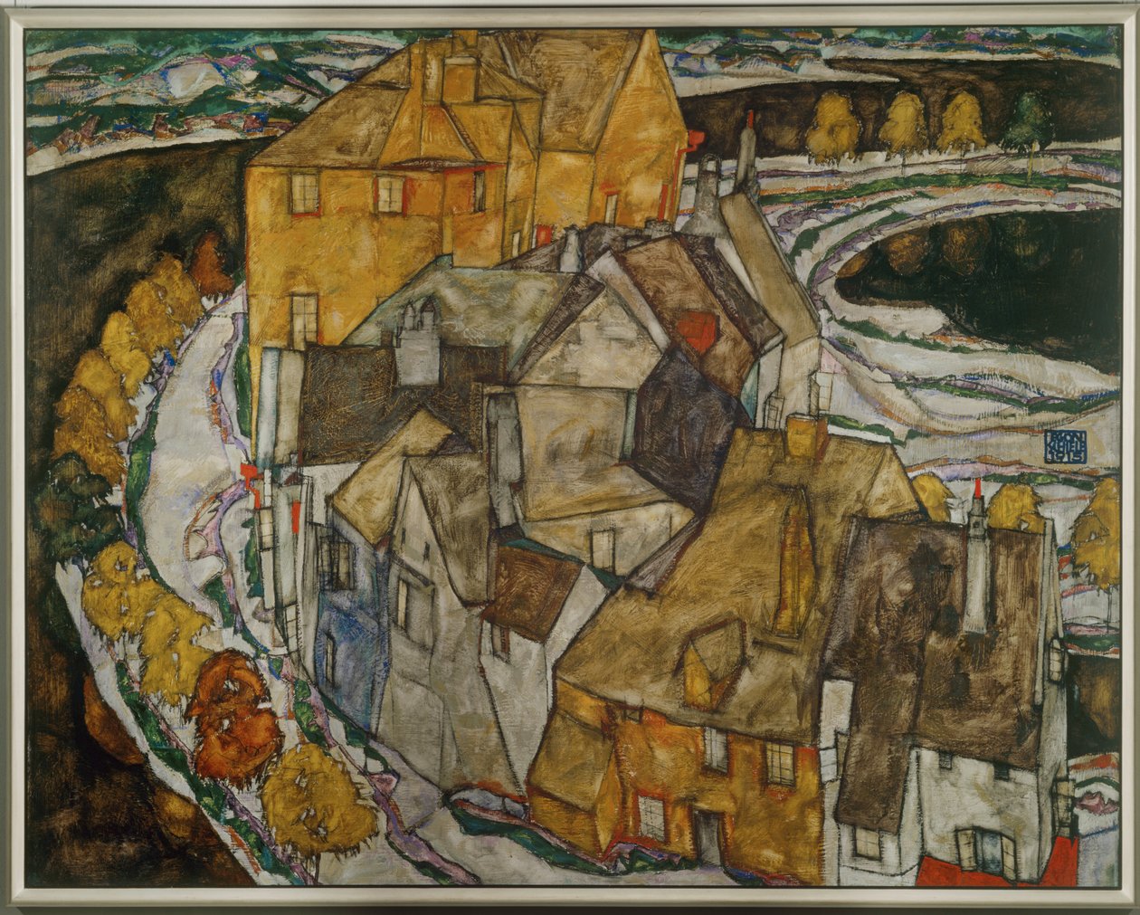 Husenes bue II ... (olie på lærred) af Egon Schiele