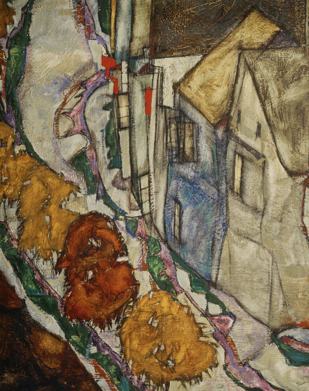 Husenes bue II ... (olie på lærred) af Egon Schiele