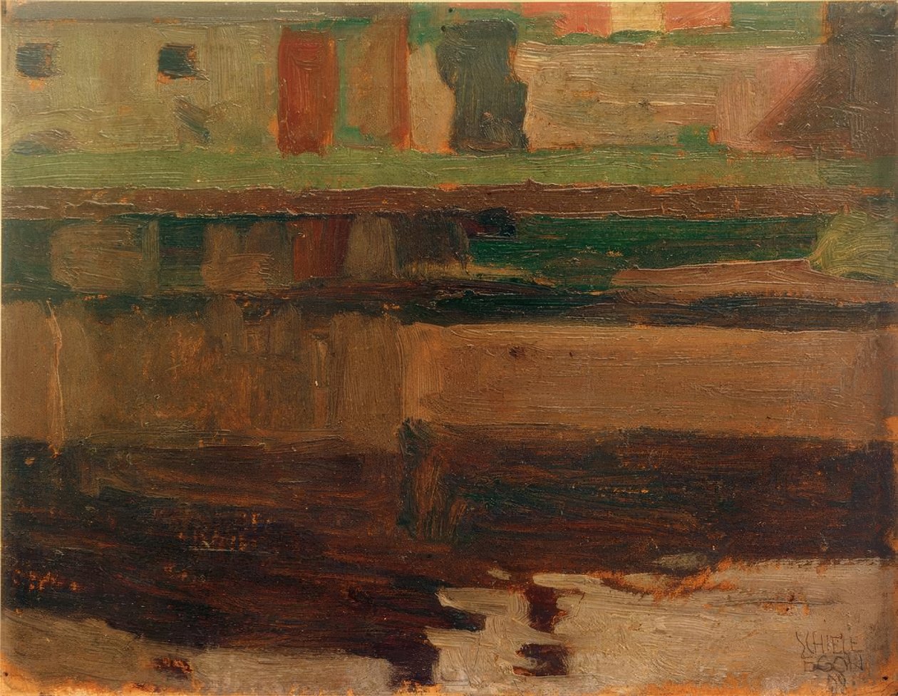 Huse ved floden I. af Egon Schiele