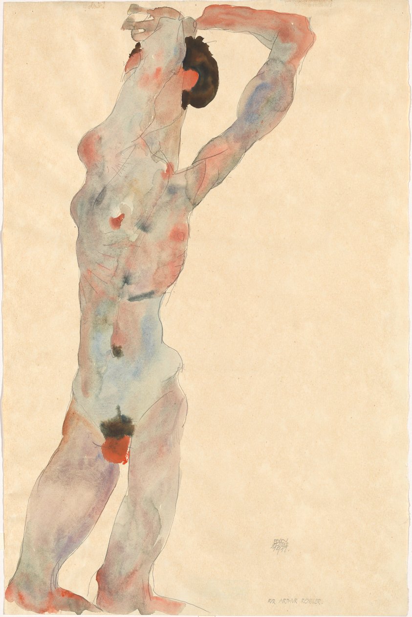 Mand nøgen, 1912. af Egon Schiele
