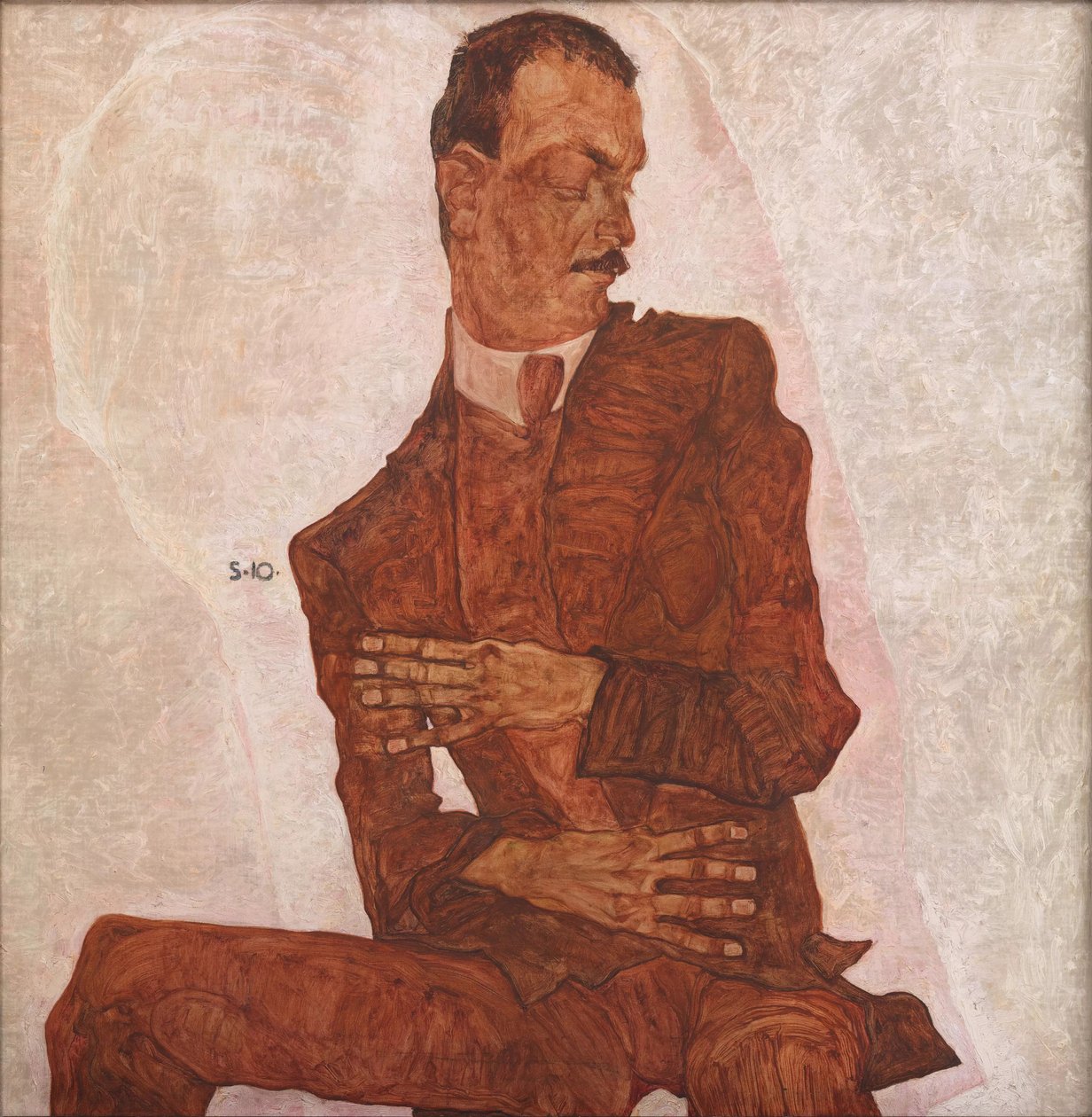 Portræt af Arthur Roessler, 1910. af Egon Schiele