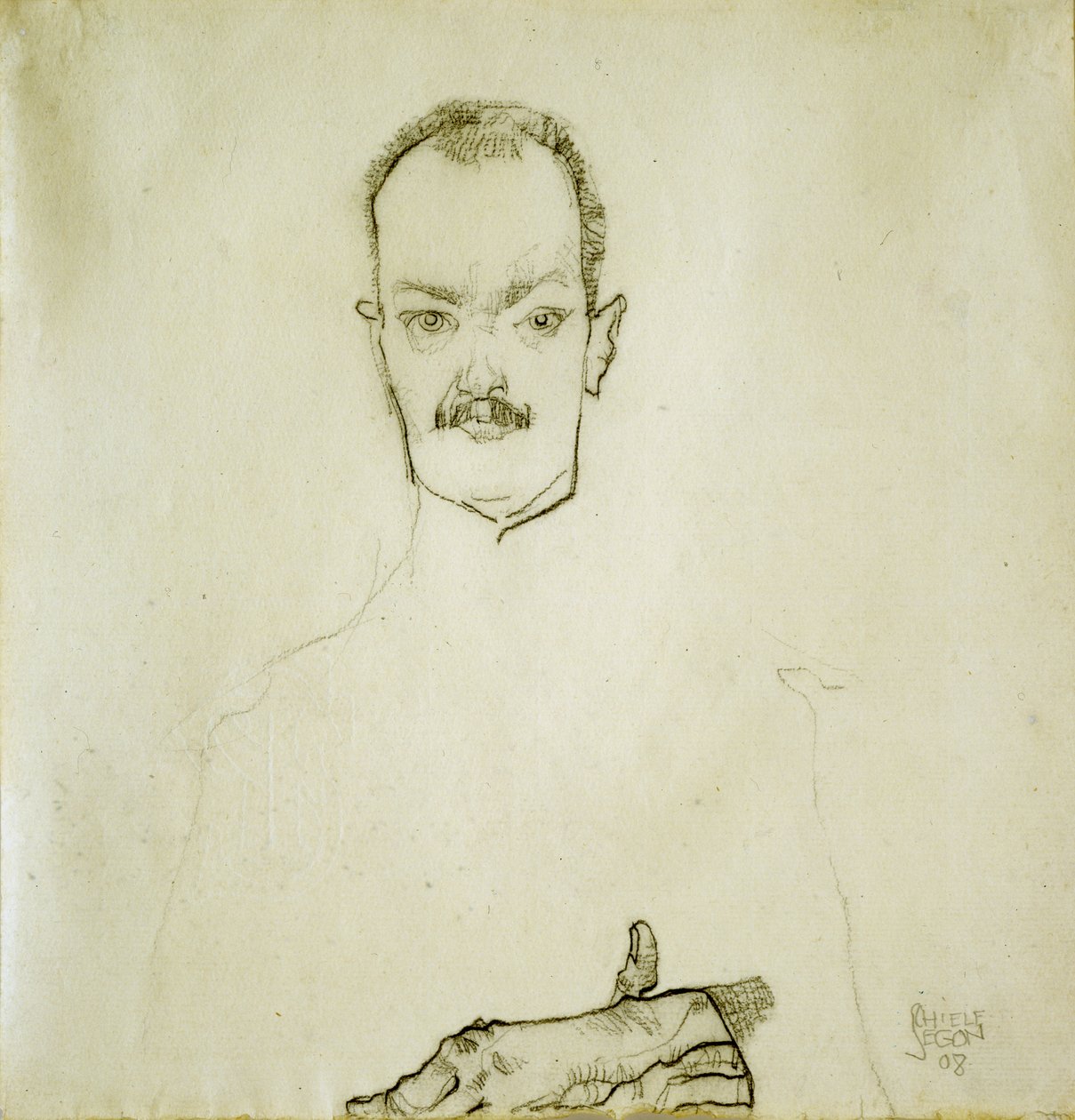 Portræt af Arthur Roessler, 1910 af Egon Schiele