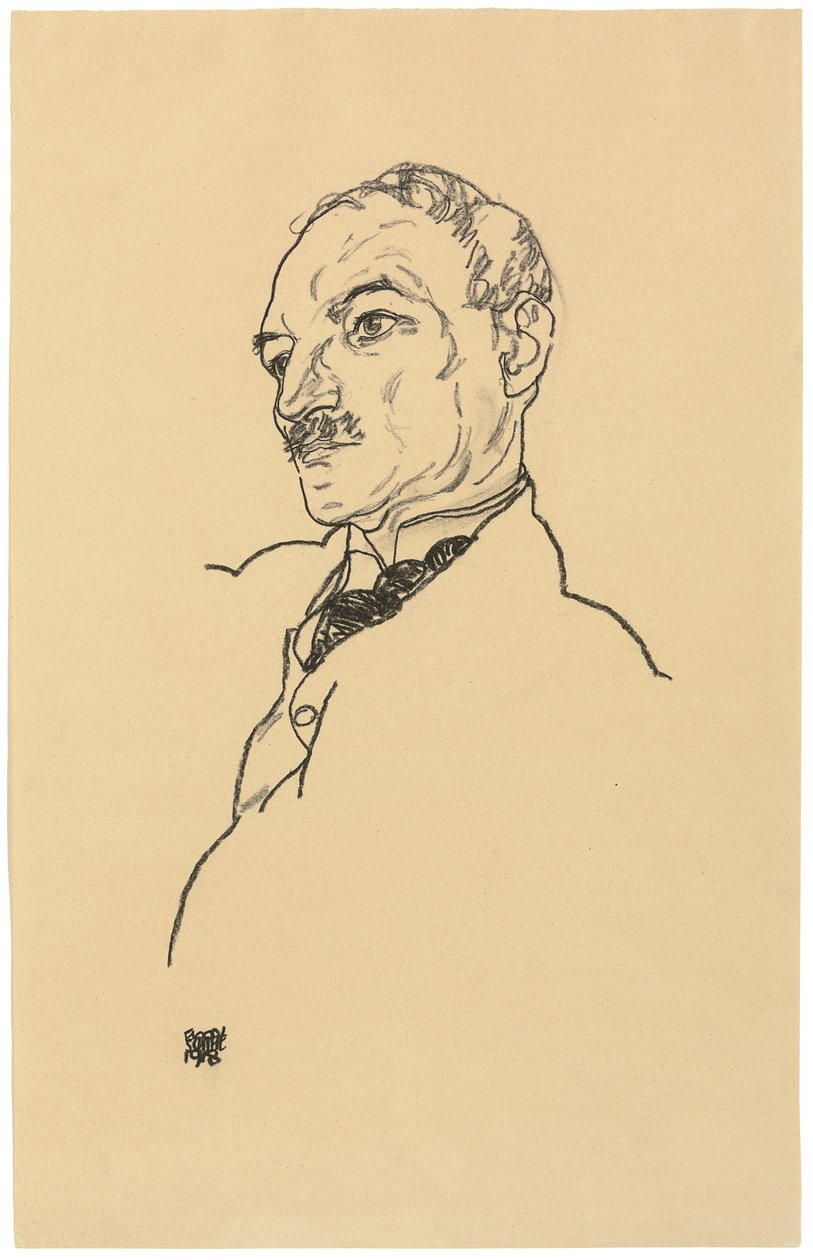Portræt af August Lederer af Egon Schiele