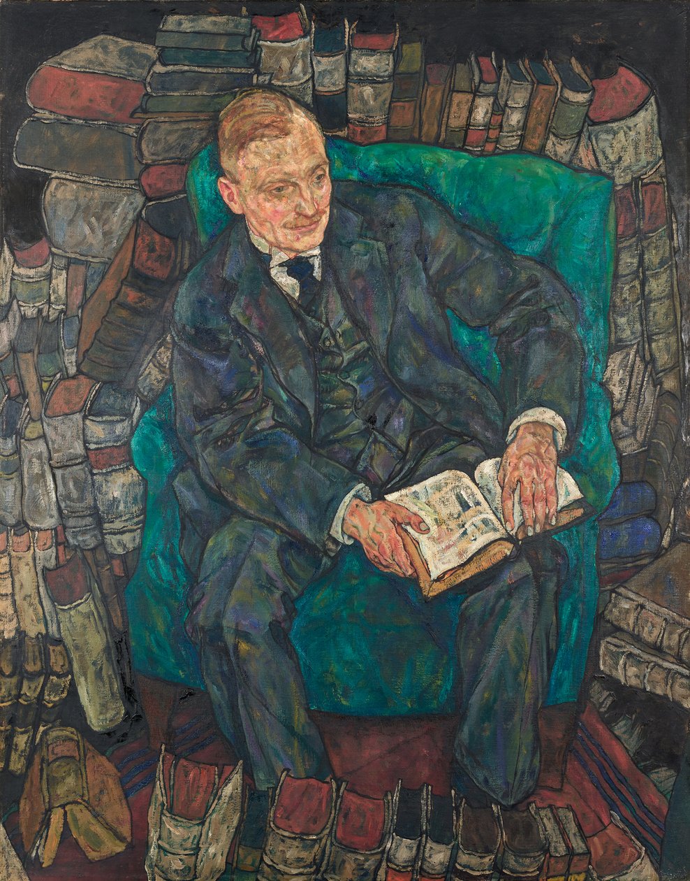 Portræt af Dr. Hugo Koller, 1918. af Egon Schiele