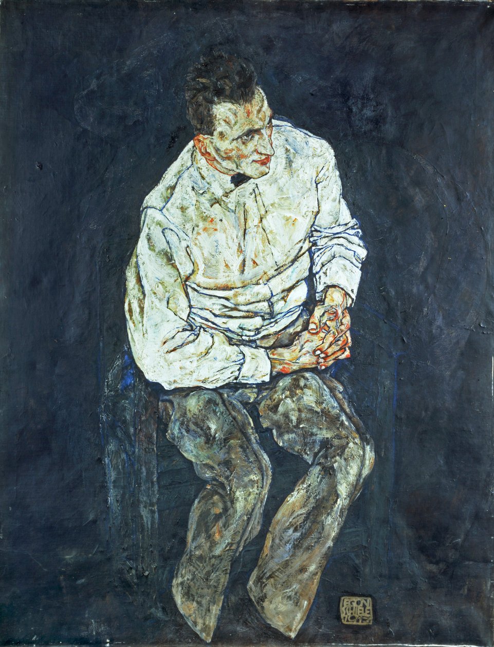 Portræt af Karl Grünwald ... af Egon Schiele
