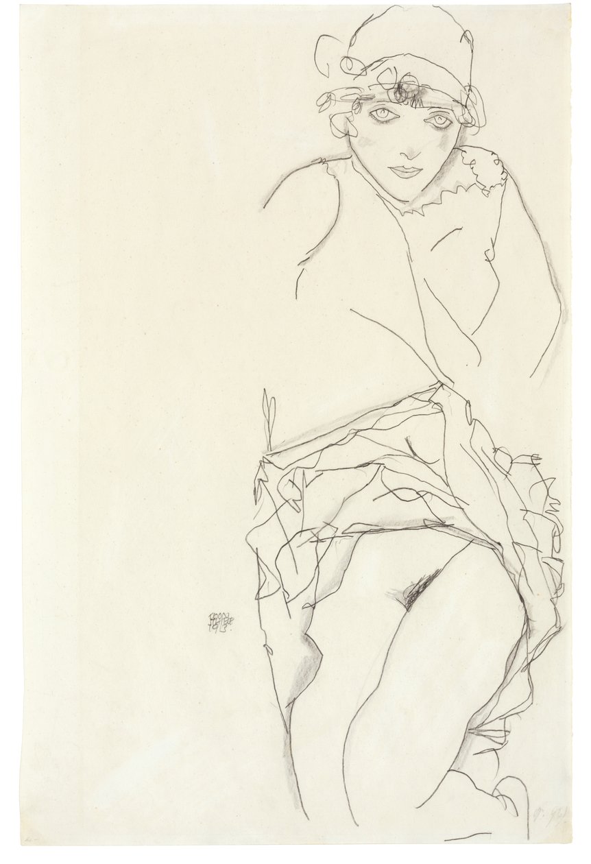 Portræt af en kvinde, 1913 af Egon Schiele