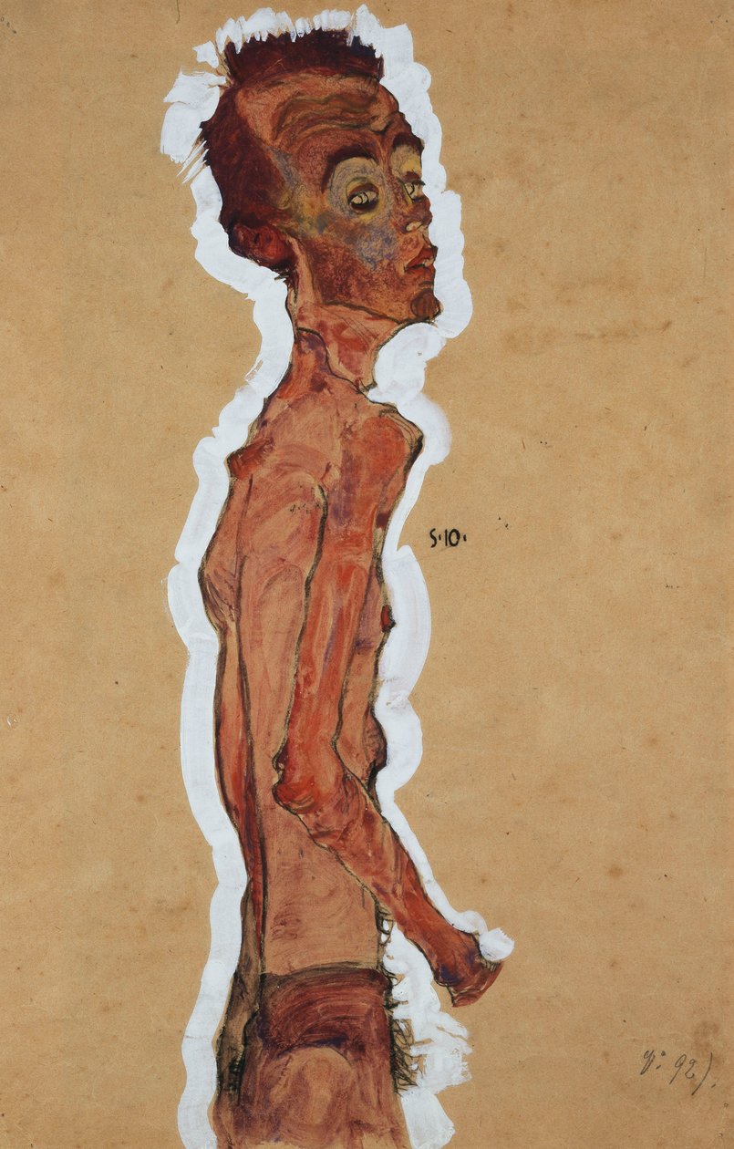 Selvportræt, 1910 af Egon Schiele