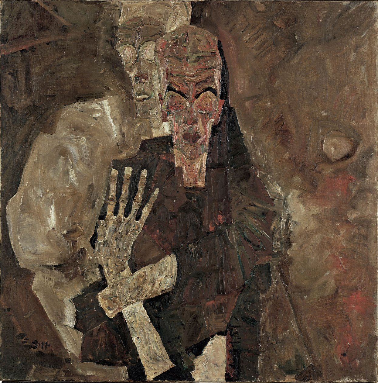 Self Seers II (Death and Man) af Egon Schiele