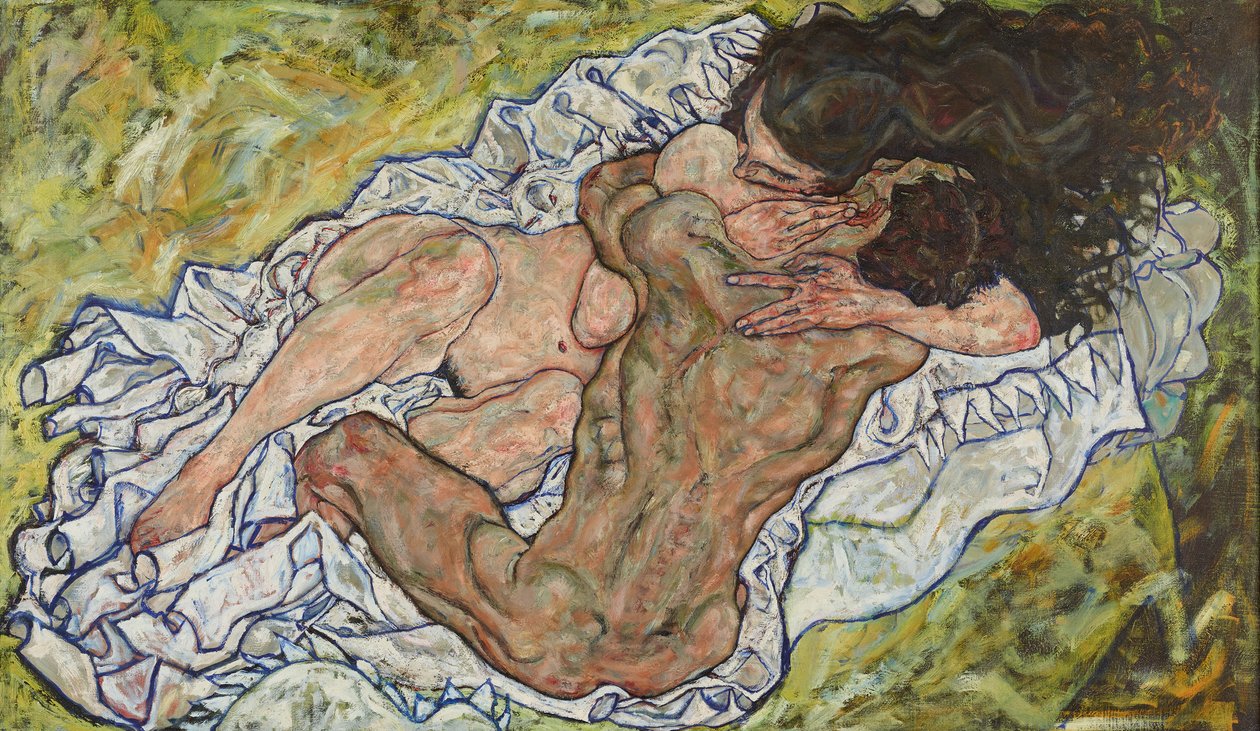 Omfavnelsen, 1917. af Egon Schiele