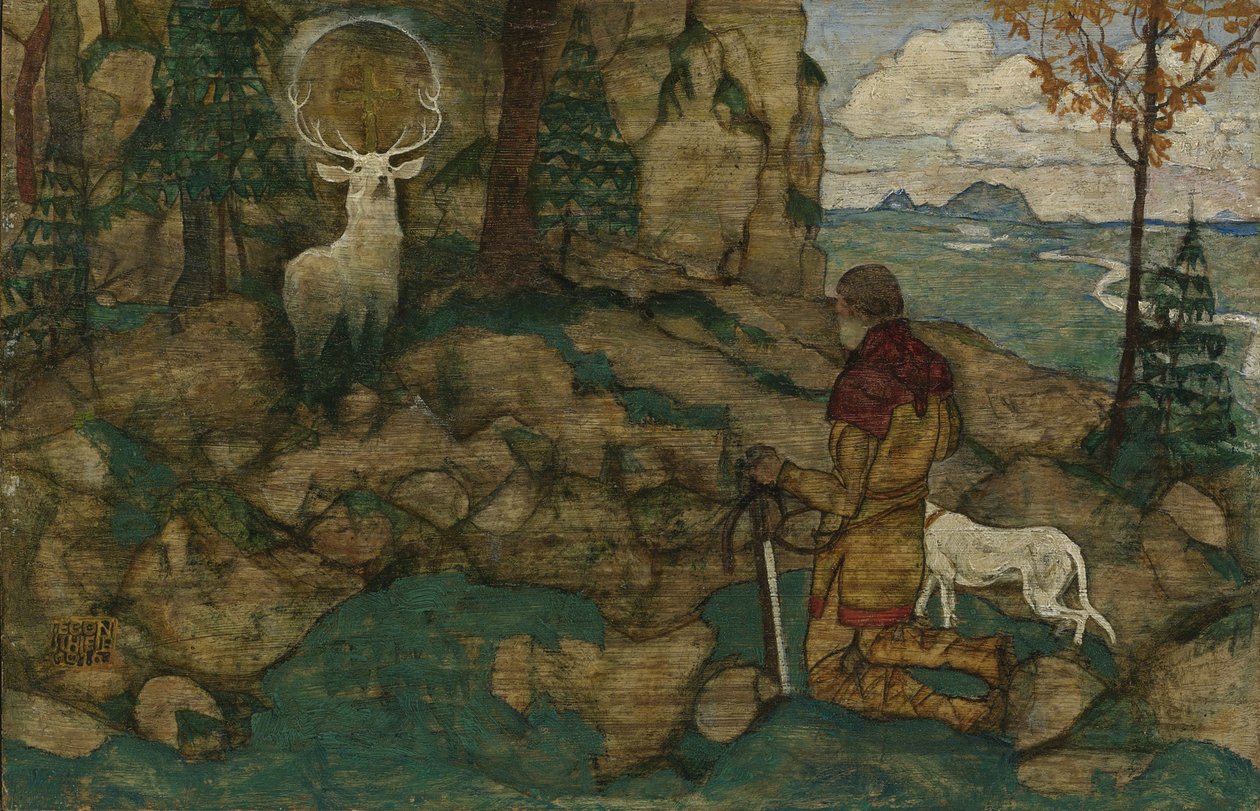 Sankt Hubertus vision, 1916 af Egon Schiele