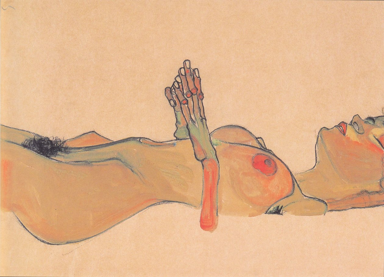 Død pige af Egon Schiele