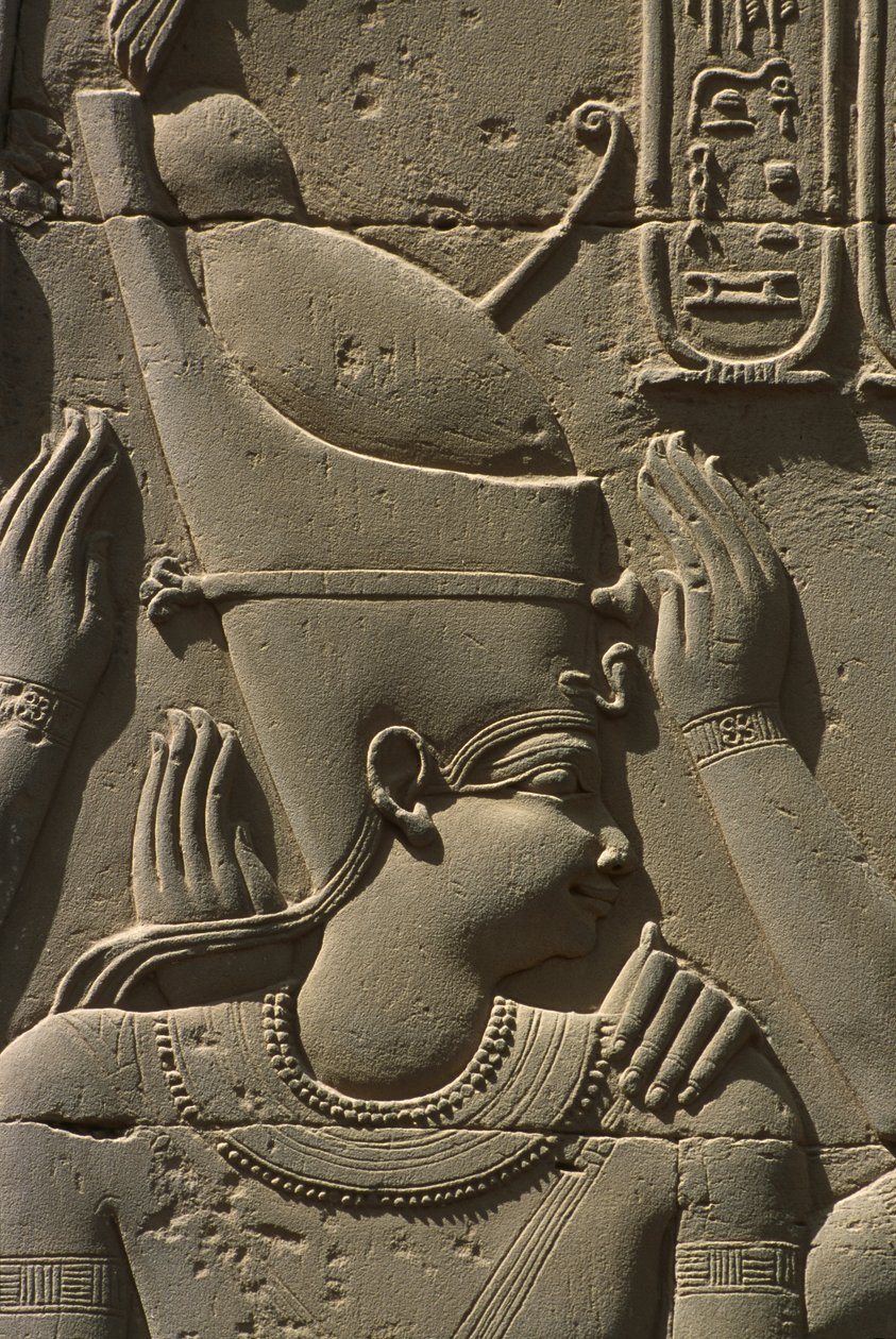 Detalje af et relief, faraos sten af Egyptian