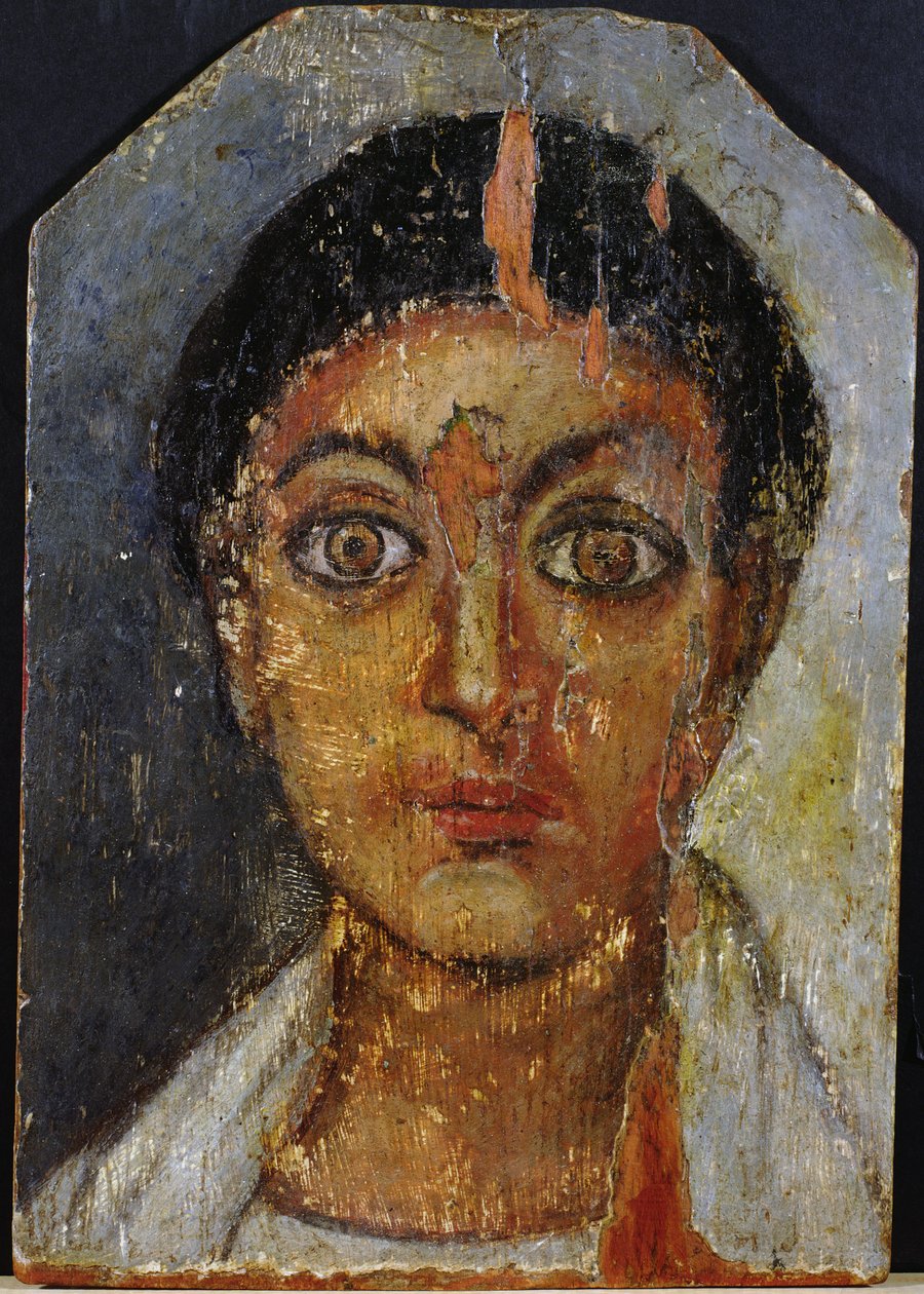 Fayum-portræt af en ung mand, 2.-3. århundrede (enkaustisk voks på træ) af Egyptian