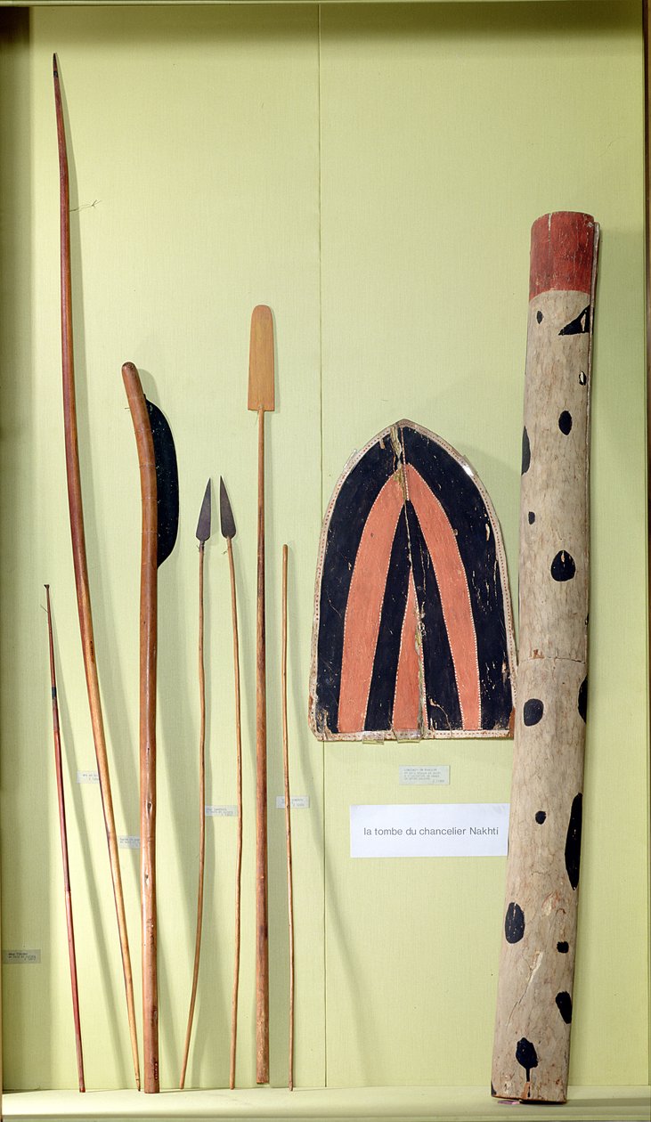 Falske våben fra Nakhtis grav, Mellemriget (træ) af Egyptian 12th Dynasty