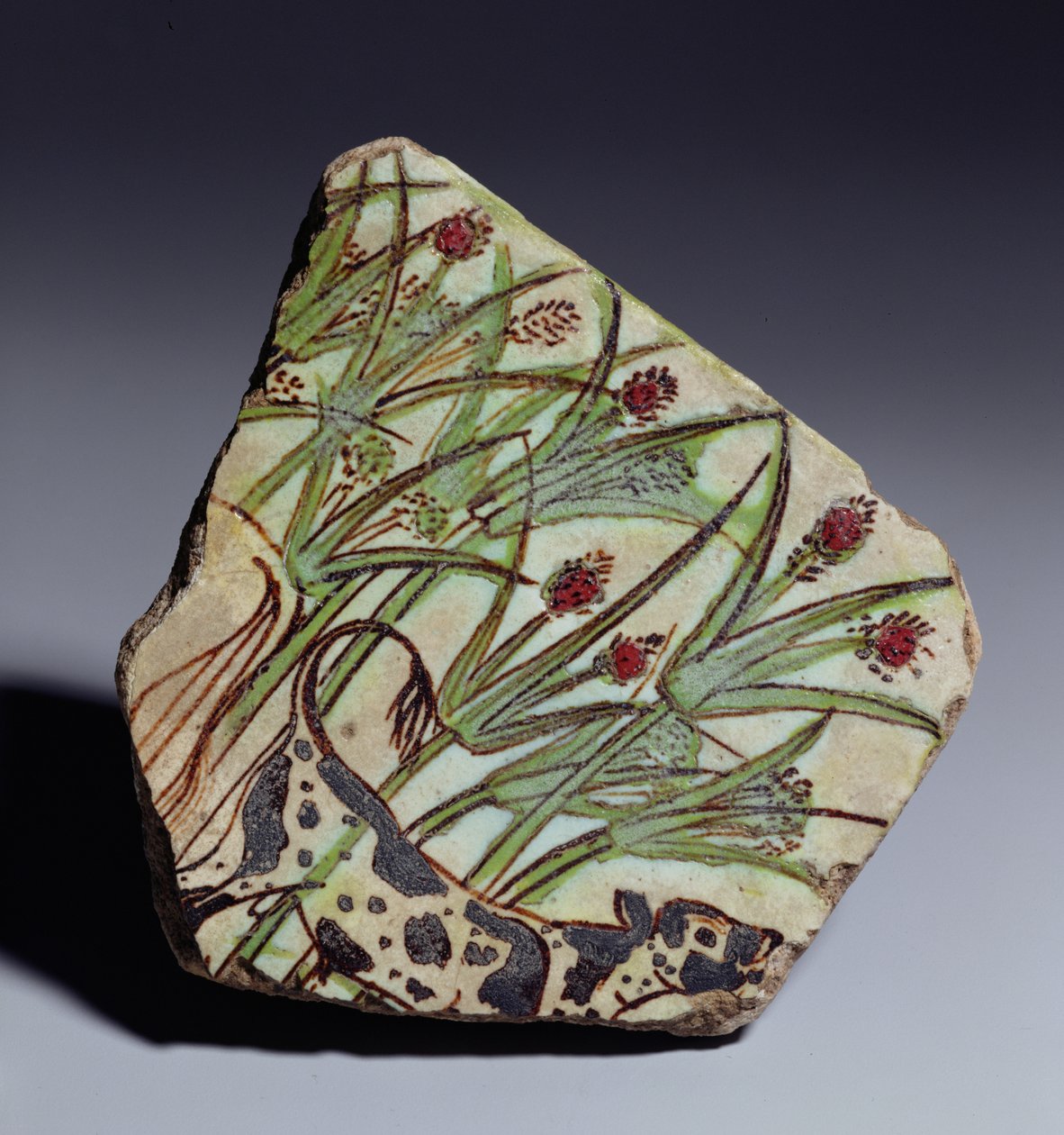 Okse blandt papyrusrør, New Kingdom (fajance) af Egyptian 18th Dynasty