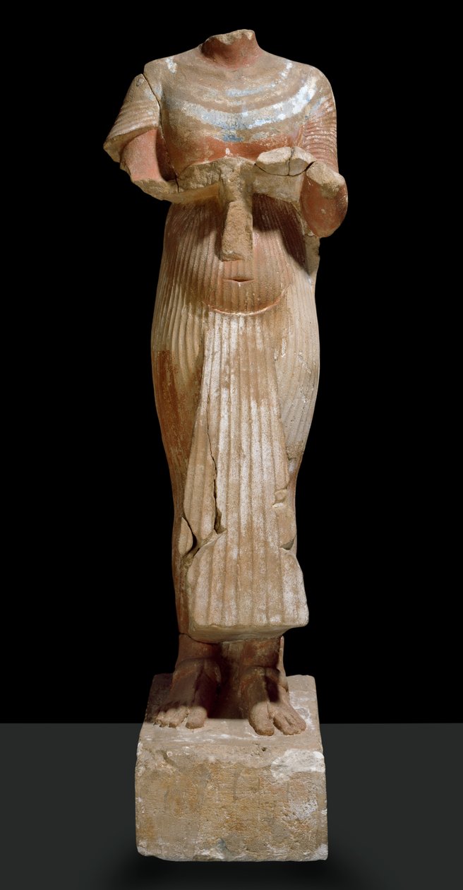 Statue af Akhenaten, set forfra af Egyptian 18th Dynasty