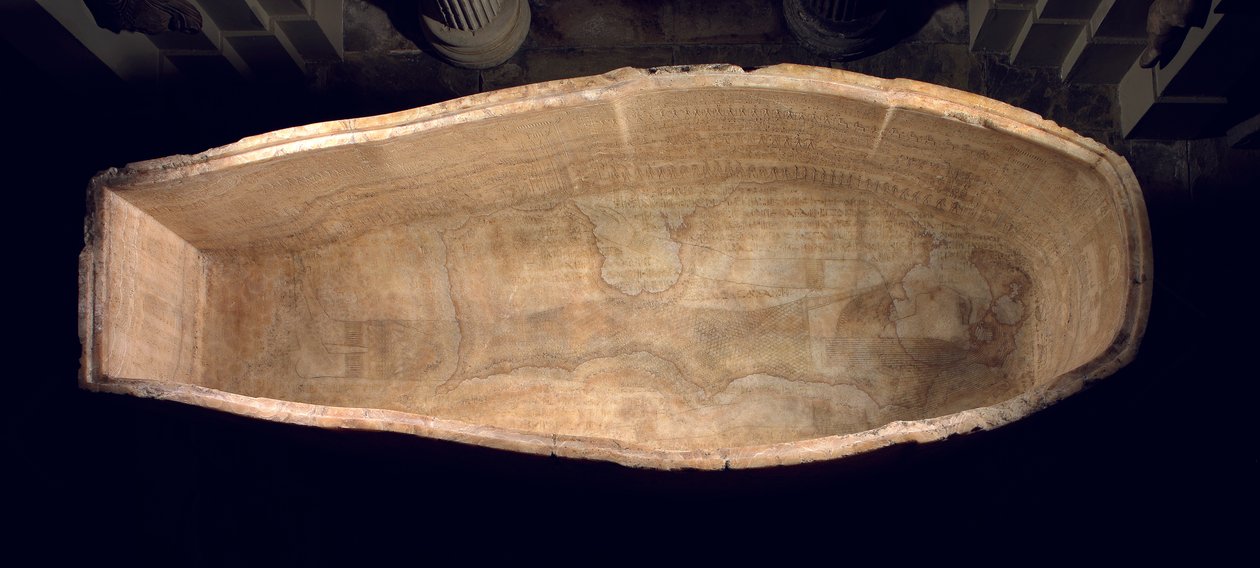 Sarkofagen af Seti I, ca. 1279 f.Kr. alabast af Egyptian 19th Dynasty
