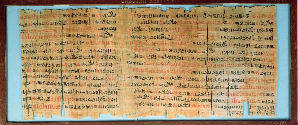 The Chester Beatty Medical Papyrus, New Kingdom, ca. 1200BC (papyrus) af Egyptian 19th Dynasty