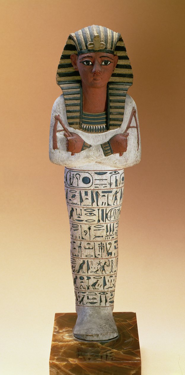 Shabti-figur af Ramesses IV, New Kingdom (stukket og malet træ) af Egyptian 20th Dynasty